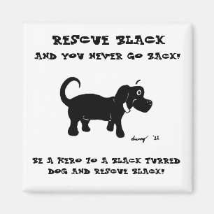 Imán Rescue Black Dogs Magnet