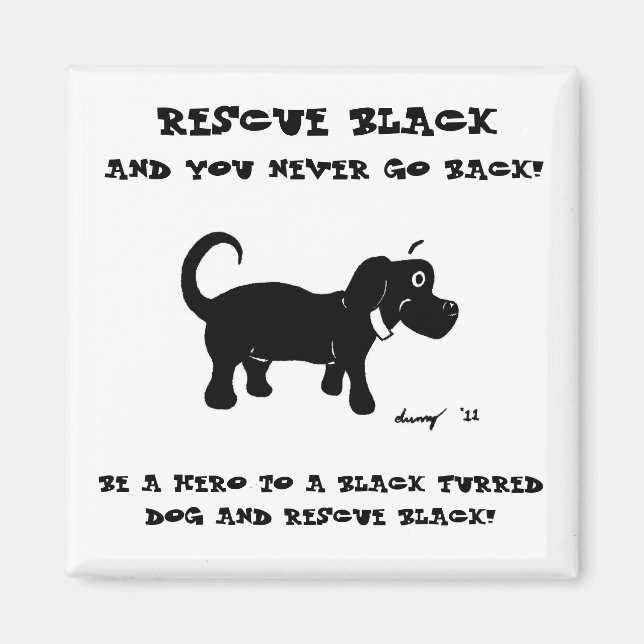 Imán Rescue Black Dogs Magnet (Frente)