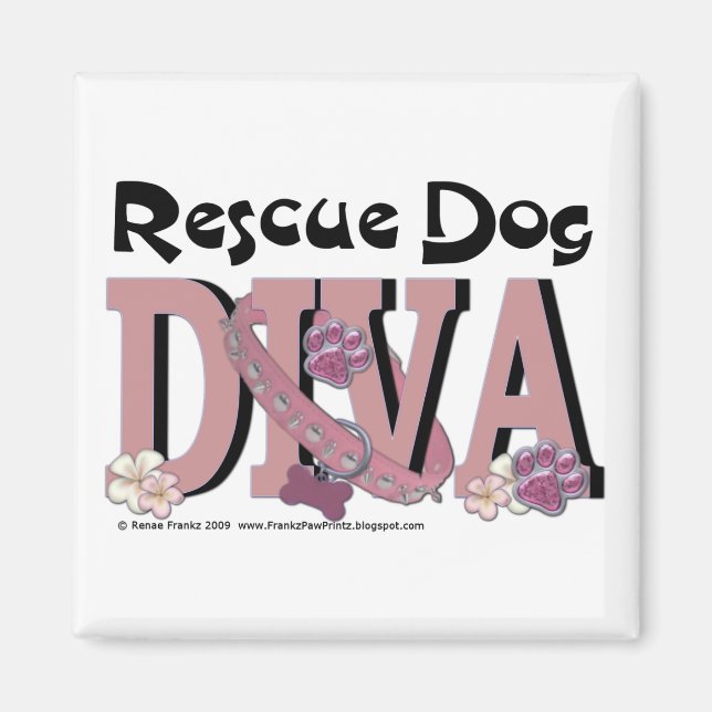 Imán Rescue Dog DIVA (Frente)