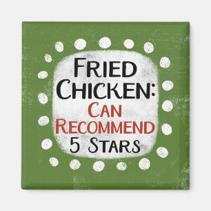 Imán Reseña de pollo frito 5 estrellas Refrigerador imá