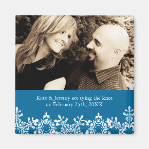 Imán Reserva de la boda del invierno la fecha