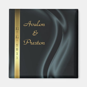 Imán Reserva de seda negra del oro del marqués el imá