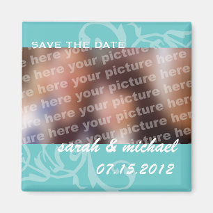 Imán Reserva del azul la foto de la invitación del bod