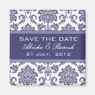 Imán Reserva del damasco la invitación de la boda de l