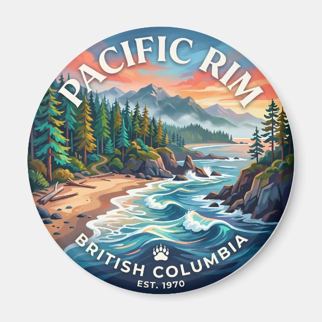 Imán Reserva del Parque Nacional Pacific Rim Canadá (Frente)