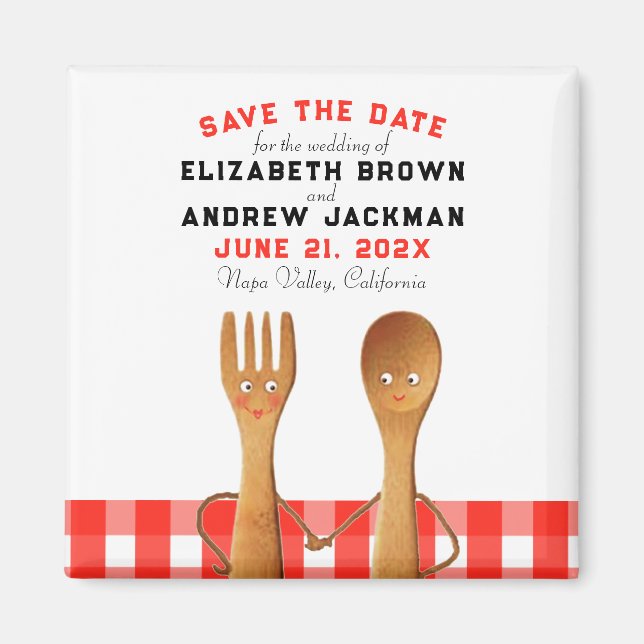 Imán Reserva la fecha para bodas (Frente)