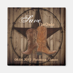 Imán Reserva occidental de la boda de las botas de