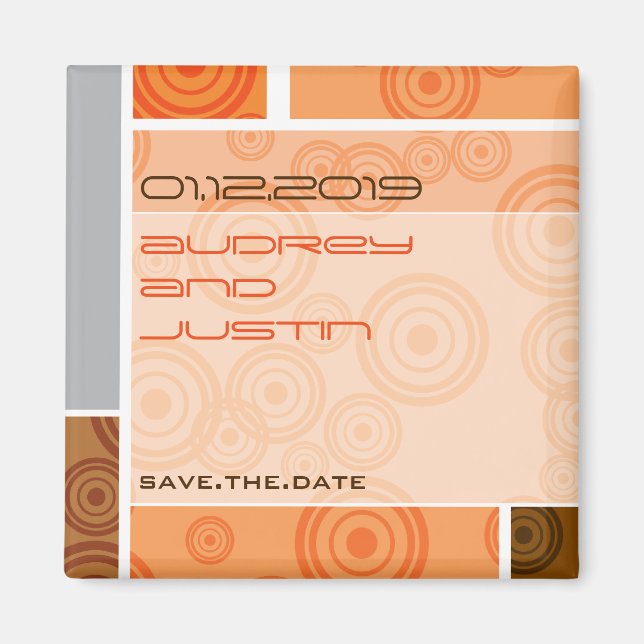 Imán Reserva retra del naranja de los bloques de los (Frente)