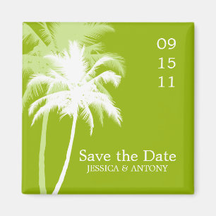 Imán Reserva tropical de la boda de las palmeras la