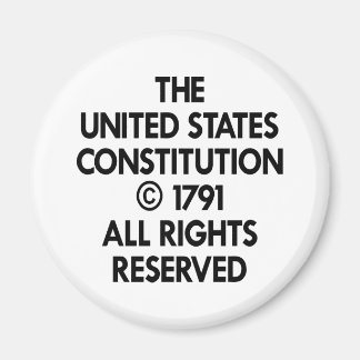 Imán Reservada la Constitución de Estados Unidos Blanco