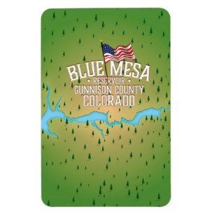 Imán Reservorio Blue Mesa, Gunnison, Mapa del condado d
