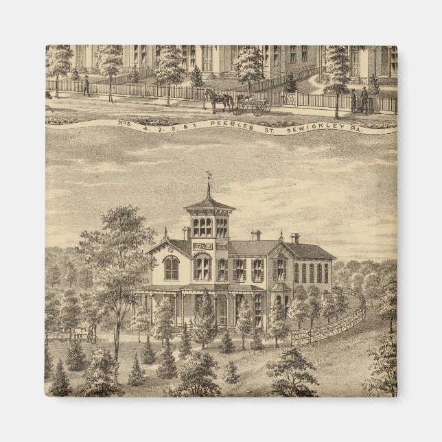 Imán Residencia de Jehu P Smith, Sewickley (Frente)