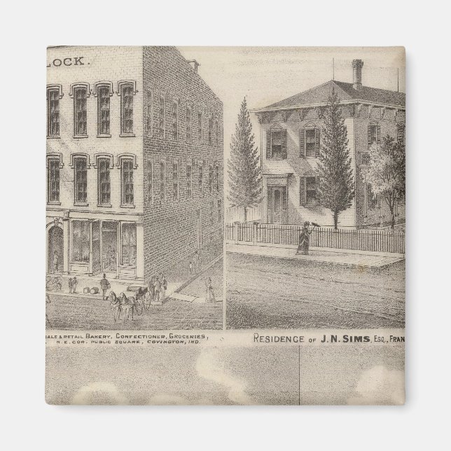 Imán Residencia y molino de Samuel Cade, Wabash Tp (Frente)