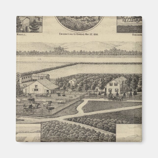 Imán Residencias Johnson y Maxell, Kansas (Frente)