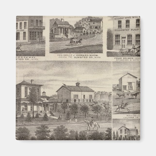 Imán Residencias, negocios y la ciudad de Eyota (Frente)