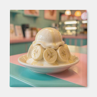 Imán Resin Banana Sundae | Retro Ice Cream Shop