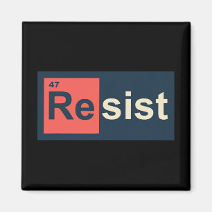 Imán Resist 47 Tabla periódica Anti Trump