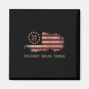 Imán Resist 8647 Foxtrot Delta Tango Bandera Estadounid