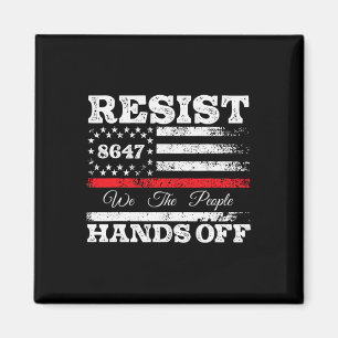 Imán Resist Hands Off 86 47 Ee.Uu. Bandera Estadouniden