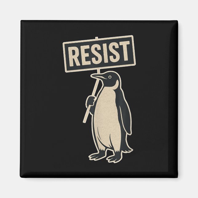 Imán Resista a la protesta de pingüinos contra el gráfi (Frente)