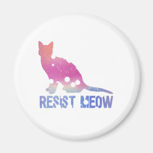 Imán Resista el gato de la feminista del maullido