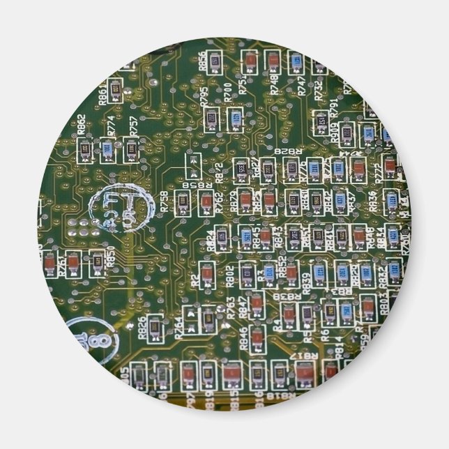 Imán Resistentes en una placa de circuito (Frente)