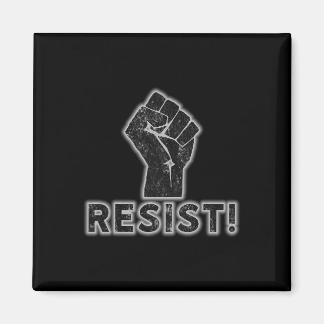 Imán Resistir a primer activista protestar contra fuerz (Frente)
