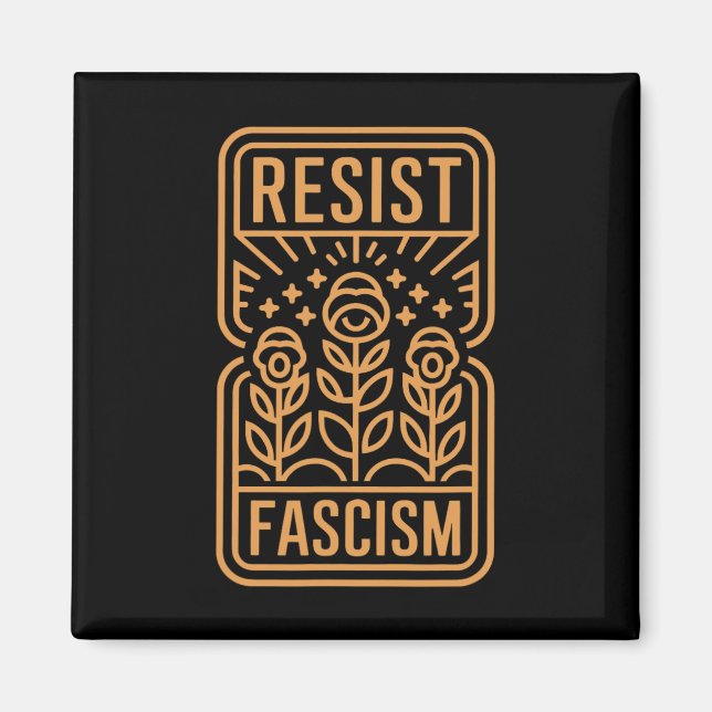 Imán Resistir al fascismo como protesta contra Trump (Frente)