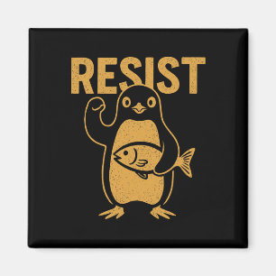 Imán Resistir Pingüino Rebelde Protesta Contra Arancele