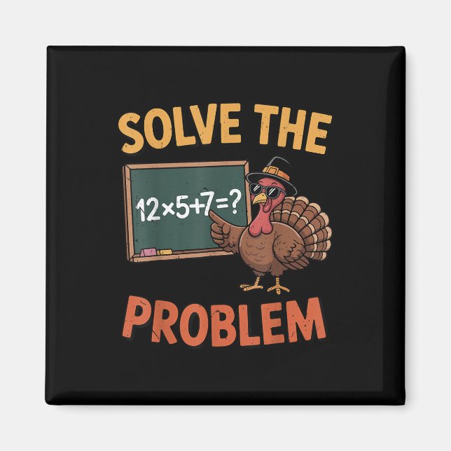 Imán Resolver El Problema 67 Meme Pavo Profesora De Mat (Frente)