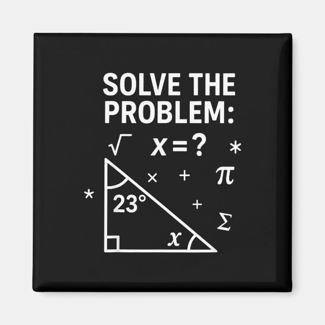 Imán Resolver El Problema Divertido Matemáticas 67 Meme (Frente)