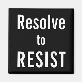 Imán Resolver para RESISTIR, texto blanco negrita en im