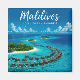Imán 🧲 Resort Isla Maldivas Recuerdo de Viaje 🌊