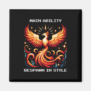 Imán Respawn In Style Phoenix Pixel Revival Arte de jug