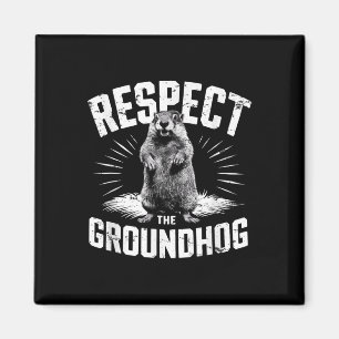 Imán Respetar la marmota Día de la marmota Marmota Vida