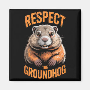 Imán Respetar la marmota Punxsutawney Phil divertido Ho