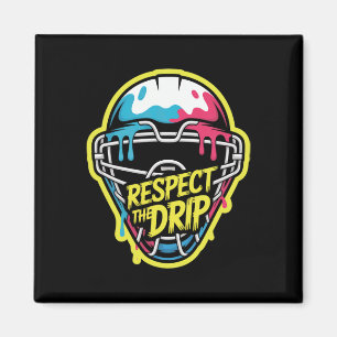 Imán Respetar La Máscara De Portero De Hockey Drip Hock