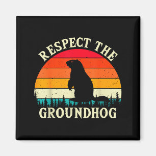 Imán Respetar Roedores Marmota Lindos Vintage Retro G