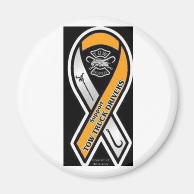 Imán Respeto a los operadores de camiones de remolque (Frente)