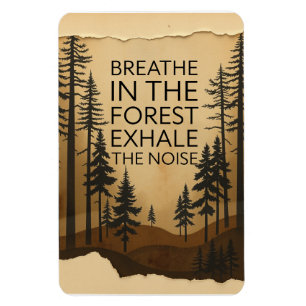 Imán Respirar en la naturaleza Inspiradora forestal