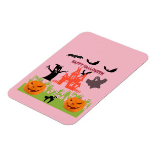 Imán Resplandor Rosa de Halloween Tenebroso