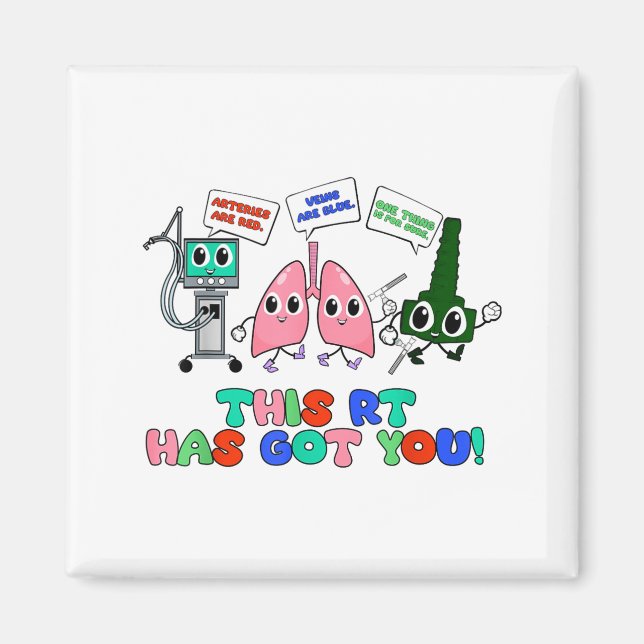 Imán Resratory Therast Valentine’s Day Design Lung Squa (Frente)