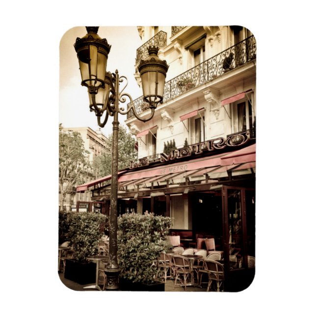 Imán Restaurante en la calle, París, Francia (Vertical)