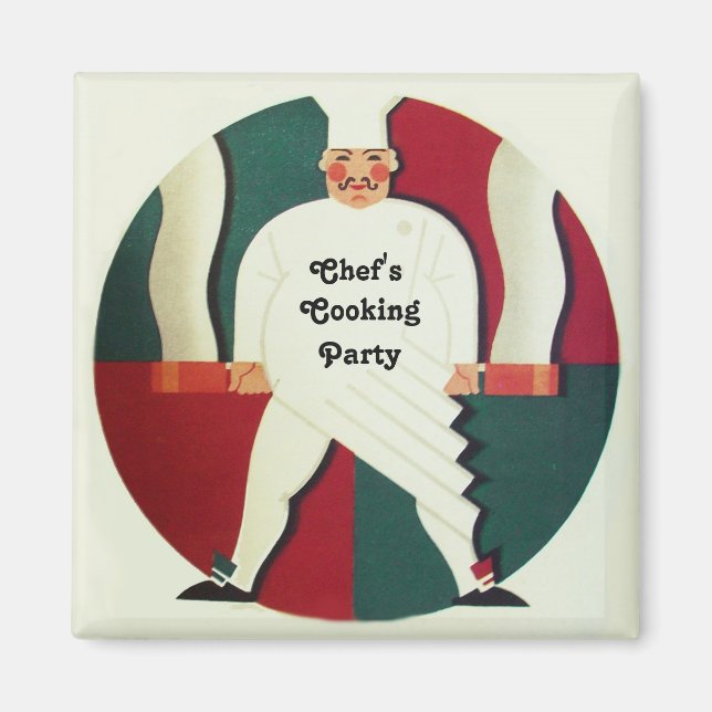 IMÁN RESTAURANTE FIESTA DE COCINA CHEF (Frente)