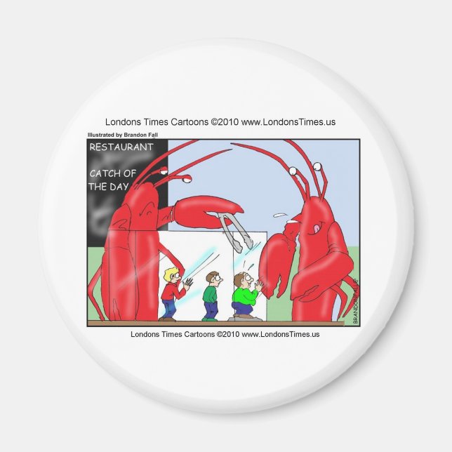 Imán Restaurante Lobster Funny Tees Mugs & Gifts (Frente)