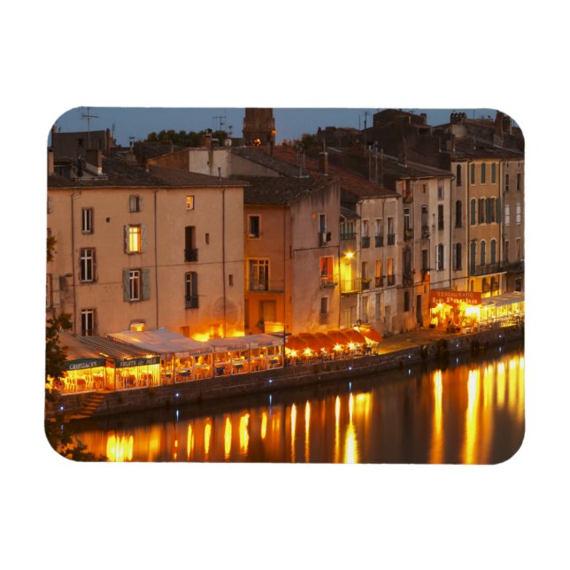 Imán Restaurantes a lo largo del río l'Herault. L'Herau (Horizontal)
