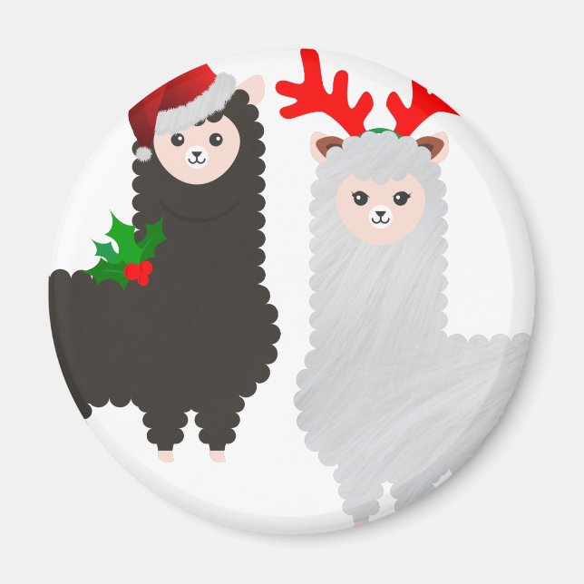 Imán Resto de los navidades alpacas (Frente)