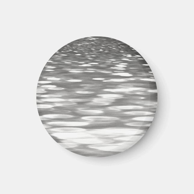 Imán Resumen #3: Brillo gris plateado (Frente)