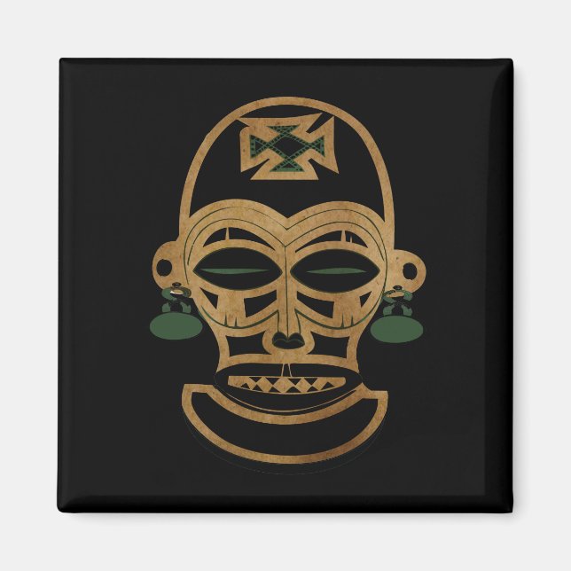 Imán Resumen arte tribal africano (Frente)