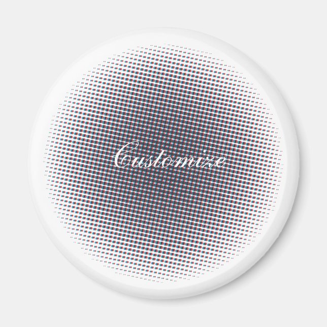 Imán Resumen Círculo pulsador de medio tono Thunder_Cov (Frente)